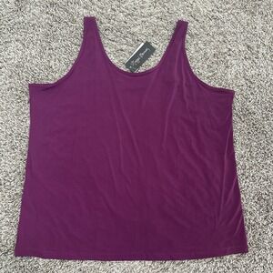 Maggie Barnes®  Purple Cami Plus Size 1X (18/20) Stretch Adjustable Strap NEW
